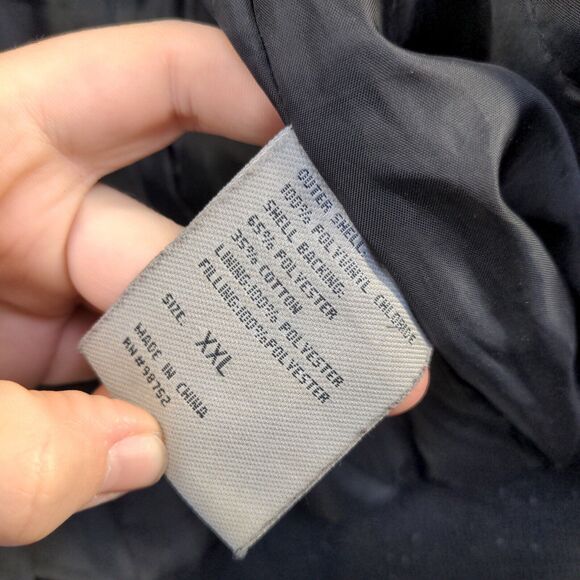 Steve & Barry's Men's Full Zip PVC Leather Varsity Jacket Black Gray XXL Baller - Picture 13 of 16